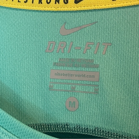 Nike Livestrong Teal Long Sleeve Dri-Fit Tee size M - Picture 3 of 5